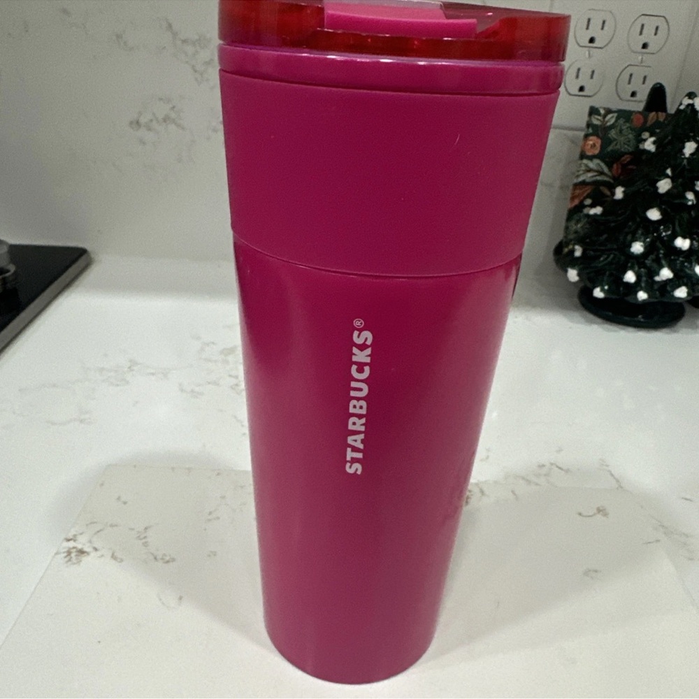 Starbucks 2022 Hot Pink Stainless Steel Tumbler Travel Mug 16 oz